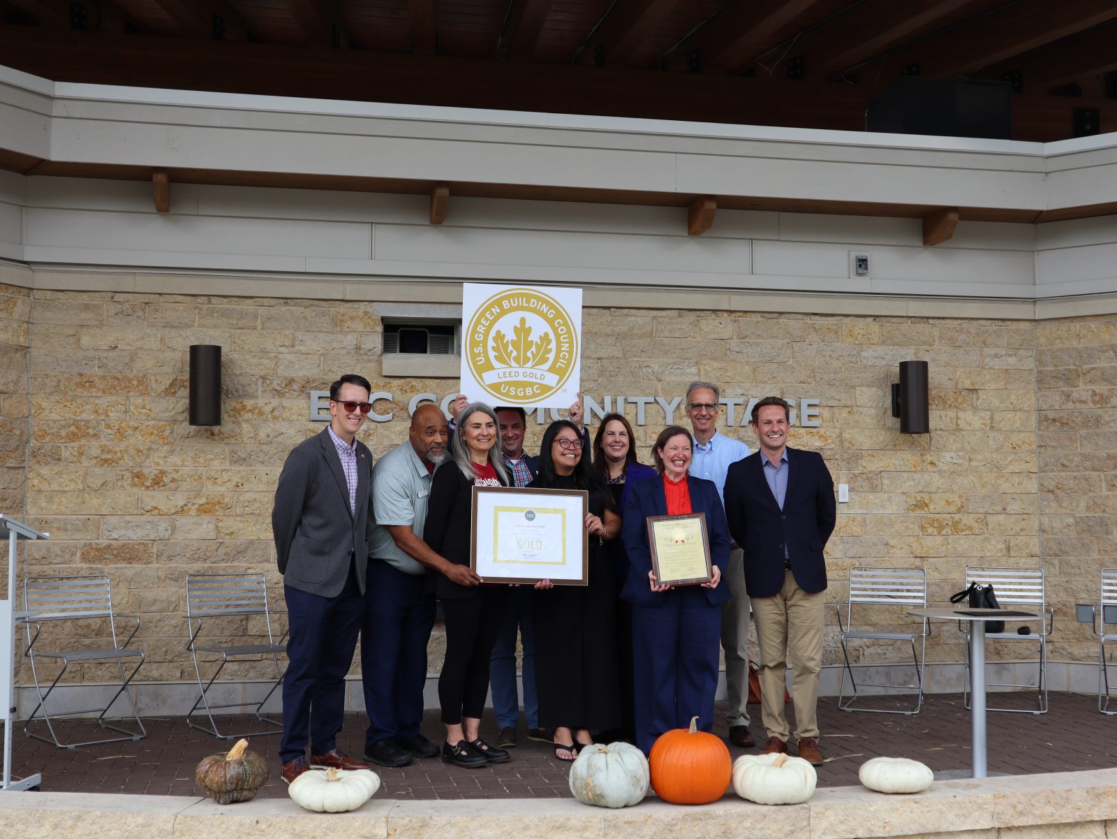 A group of people posing for a picture.