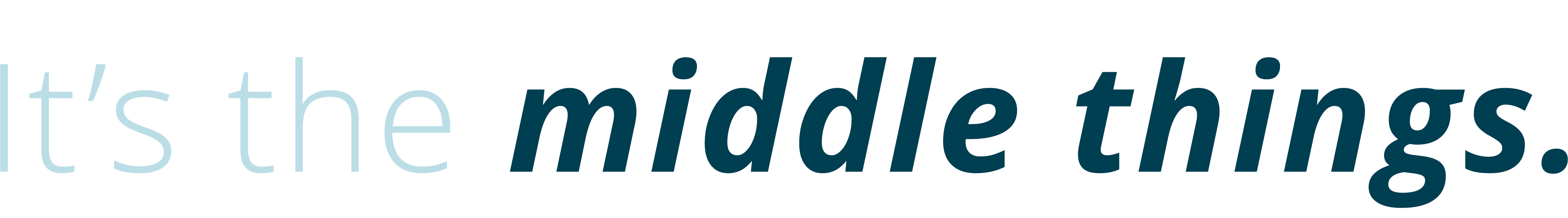 the words let's the middle things on a green background